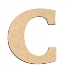 Lettre en bois à décorer C - Alphabet Détente