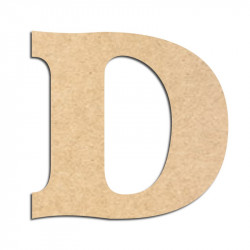 Lettre en bois à décorer D - Alphabet Détente