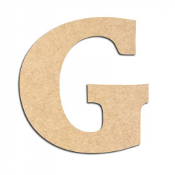 Lettre en bois à décorer G - Alphabet Détente