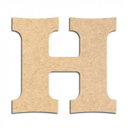 Lettre en bois à décorer H - Alphabet Détente