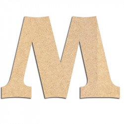 Lettre en bois à décorer M - Alphabet Détente