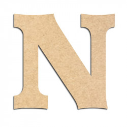 Lettre en bois à décorer N - Alphabet Détente