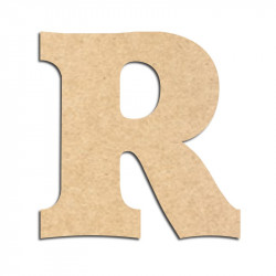 Lettre en bois à décorer R - Alphabet Détente