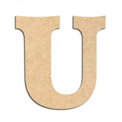 Lettre en bois à décorer U - Alphabet Détente
