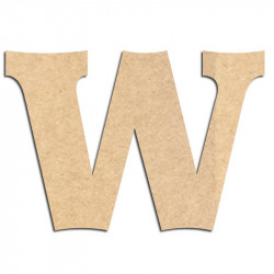 Lettre en bois à décorer W - Alphabet Détente