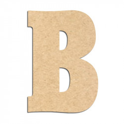 Lettre en bois à décorer B- Alphabet Hansen