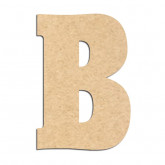 Lettre en bois à décorer B- Alphabet Hansen