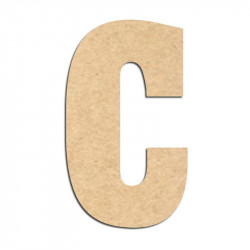 Lettre en bois à décorer C- Alphabet Hansen