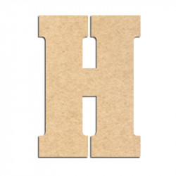 Lettre en bois à décorer H- Alphabet Hansen