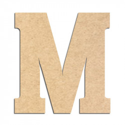 Lettre en bois à décorer M- Alphabet Hansen