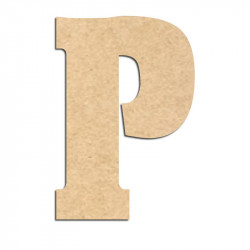 Lettre en bois à décorer P- Alphabet Hansen