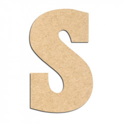 Lettre en bois à décorer S- Alphabet Hansen