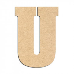 Lettre en bois à décorer U- Alphabet Hansen