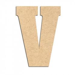 Lettre en bois à décorer V- Alphabet Hansen