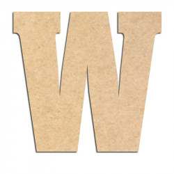 Lettre en bois à décorer W- Alphabet Hansen