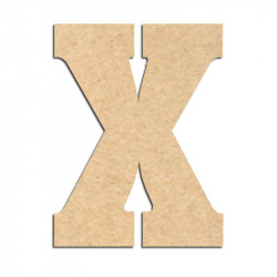 Lettre en bois à décorer X- Alphabet Hansen
