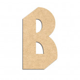 Lettre en bois à décorer B- Alphabet Hombre