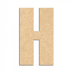 Lettre en bois à décorer H- Alphabet Hombre