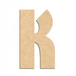 Lettre en bois à décorer K- Alphabet Hombre