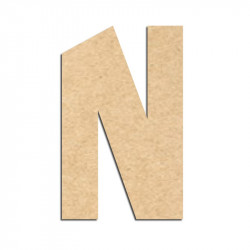 Lettre en bois à décorer N- Alphabet Hombre