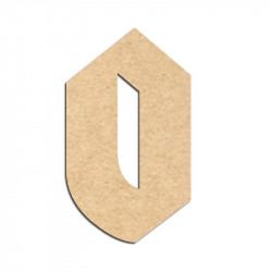 Lettre en bois à décorer O- Alphabet Hombre