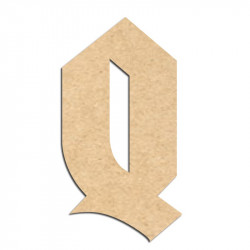 Lettre en bois à décorer Q- Alphabet Hombre