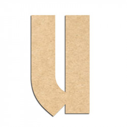 Lettre en bois à décorer U- Alphabet Hombre