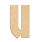 Lettre en bois à décorer U- Alphabet Hombre