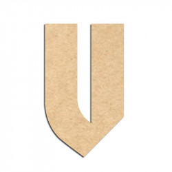 Lettre en bois à décorer V- Alphabet Hombre