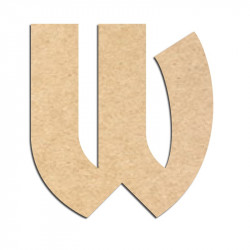 Lettre en bois à décorer W- Alphabet Hombre
