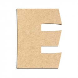 Lettre en bois à décorer E - Alphabet Jungle Fever