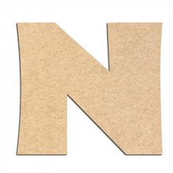 Lettre en bois à décorer N - Alphabet Jungle Fever