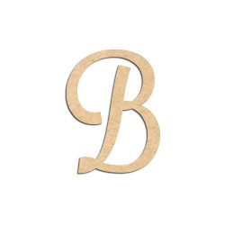 Lettre en bois à décorer B- Alphabet Lavender
