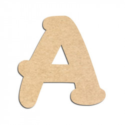 Lettre en bois à décorer A- Alphabet Merkin