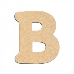 Lettre en bois à décorer B - Alphabet Merkin