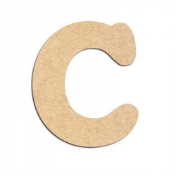 Lettre en bois à décorer C - Alphabet Merkin