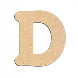 Lettre en bois à décorer D - Alphabet Merkin