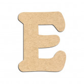 Lettre en bois à décorer E - Alphabet Merkin