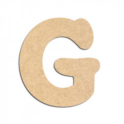 Lettre en bois à décorer G - Alphabet Merkin