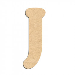 Lettre en bois à décorer J - Alphabet Merkin