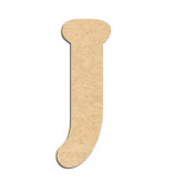 Lettre en bois à décorer J - Alphabet Merkin