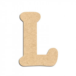 Lettre en bois à décorer L - Alphabet Merkin