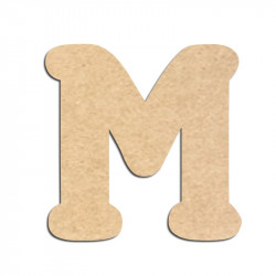 Lettre en bois à décorer M - Alphabet Merkin