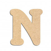 Lettre en bois à décorer N - Alphabet Merkin