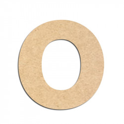 Lettre en bois à décorer O - Alphabet Merkin
