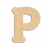 Lettre en bois à décorer P - Alphabet Merkin