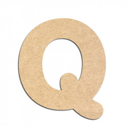 Lettre en bois à décorer Q - Alphabet Merkin