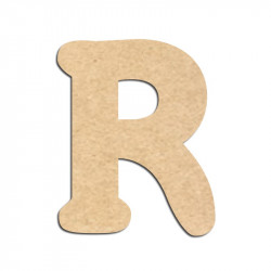 Lettre en bois à décorer R - Alphabet Merkin