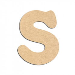 Lettre en bois à décorer S - Alphabet Merkin