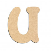 Lettre en bois à décorer U - Alphabet Merkin